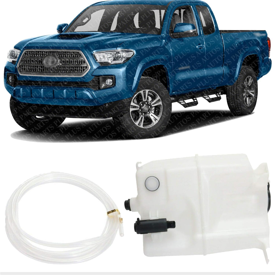 Front Washer Reservoir Windshield Expansion Tank With Pump Or Cap Direct Replacement Compatible With 2016-2023 Toyota Tacoma TO1288228 8531504100-PFM 8533004011 853160C060