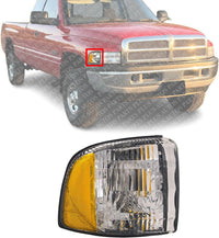 Front Corner Light Right Passenger Side Direct Replacement Compatible With 1994-2001 Dodge Ram 1500 CH2521119 55054772AD