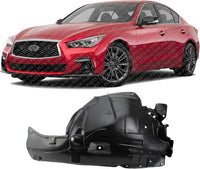 Front Fender Liner Rear Section Left Driver Side Direct Replacement Compatible With 2014-2023 Infiniti Q50 IN1248131 638414GA0A