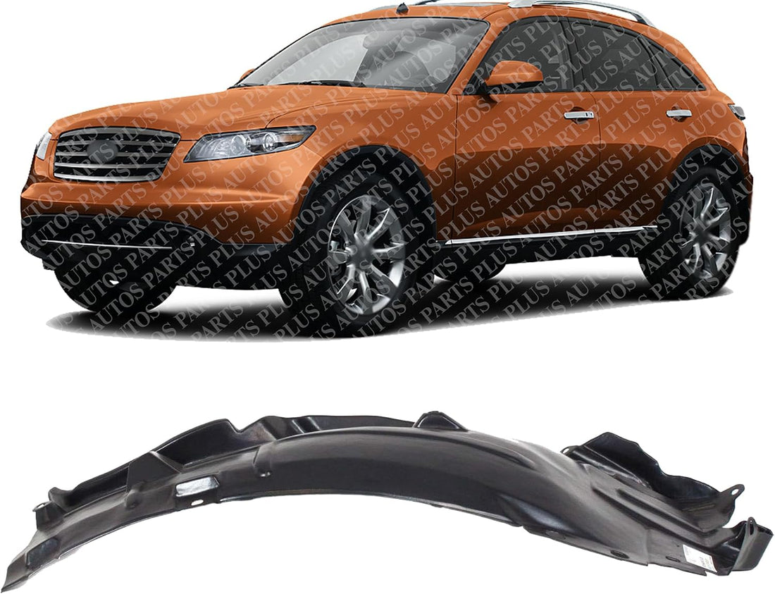 Front Fender Liner Rear Section Left Driver Side Direct Replacement Compatible With 2003-2008 Infiniti FX35 IN1250112 63843CG000