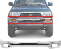 Front Bumper Face Bar Chrome Steel Direct Replacement Compatible With 1996-1998 Toyota 4Runner TO1002162 5210135300