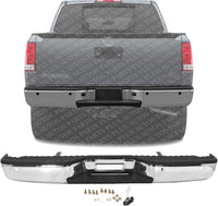 Step Bumper Assembly Chrome Steel Direct Replacement Compatible With 2004-2015 Nissan Titan NI1103111 NI1103118 85010ZJ20B-PFM 85022ZR20B-PFM