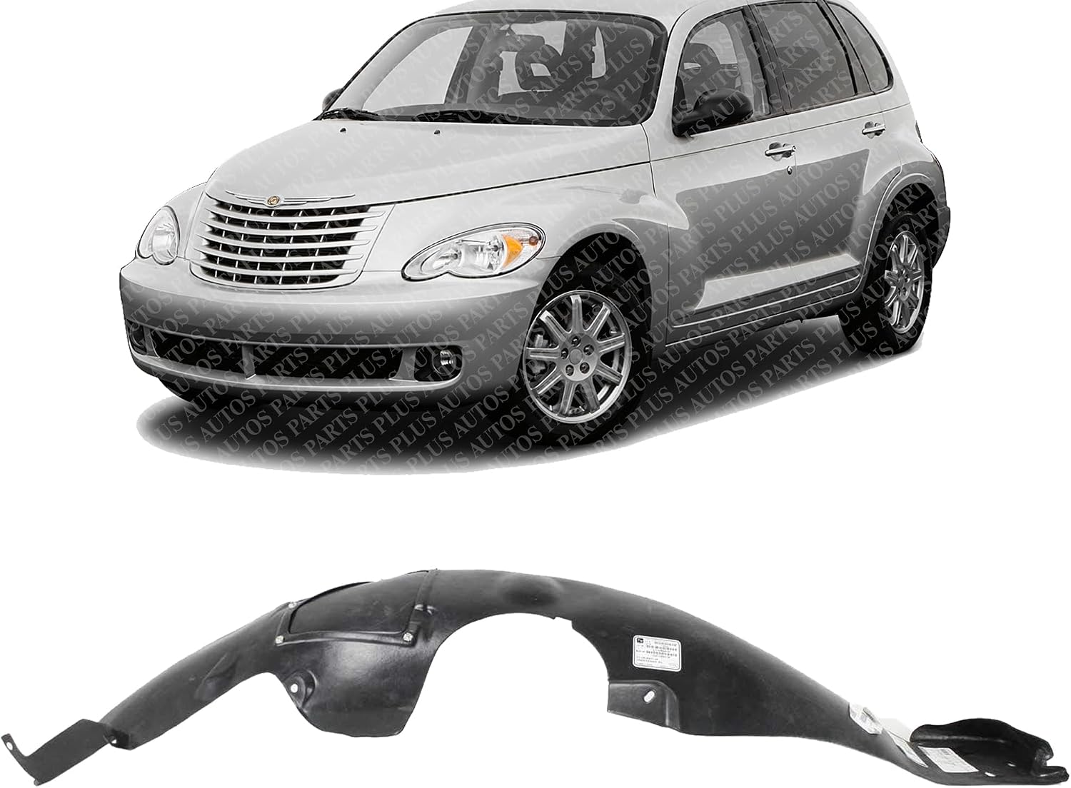 Front Fender Liner Left Driver Side Direct Replacement Compatible With 2007-2010 Chrysler PT Cruiser CH1248143 5152055AA