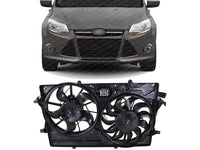 Front Dual Fan Assembly Plastic Direct Replacement Compatible with 2000-2002 Ford Focus FO3115143 1S4Z8C607CC