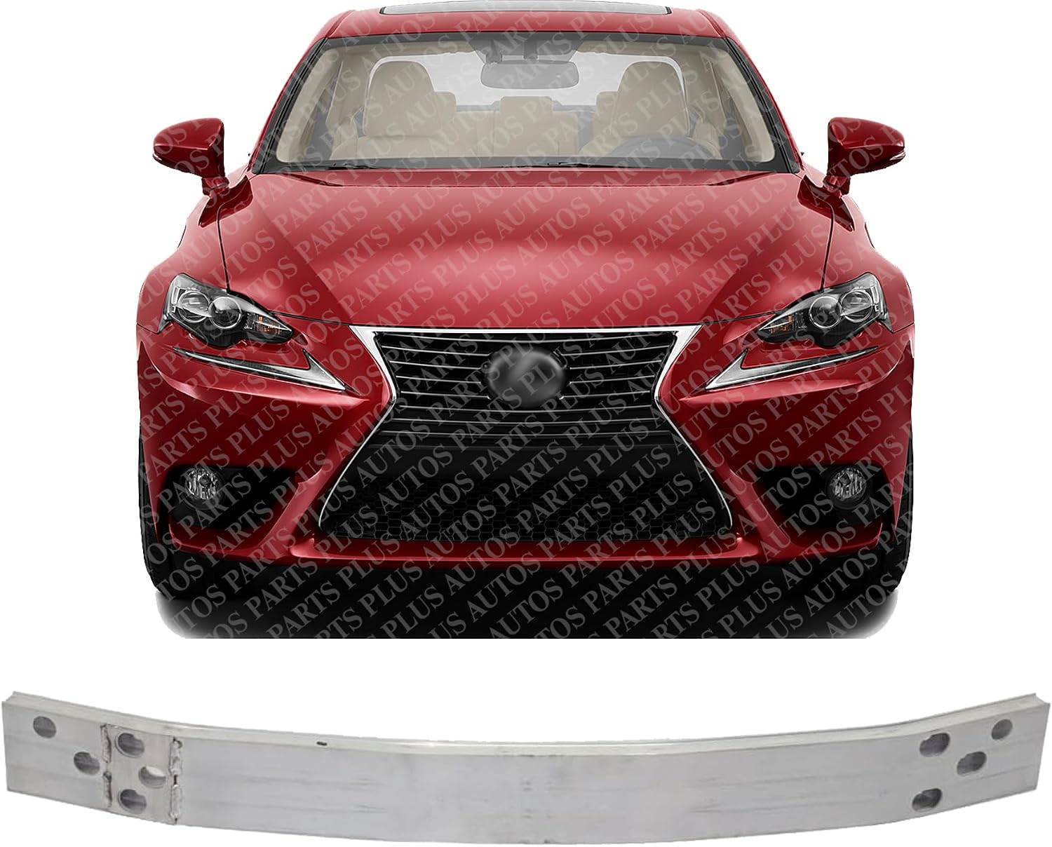Front Bumper Reinforcement Aluminum Direct Replacement Compatible With 2014-2016 Lexus IS250 / IS350 LX1006143 5213153080