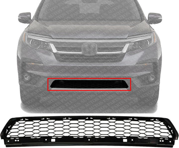 Front Bumper Lower Grille Primed Direct Replacement Compatible With 2019-2022 Honda Pilot HO1036136 71113TG7A50