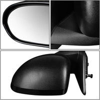 Front Power Mirror Manual Adjust Non-Heated Textured Left Driver Side Direct Replacement Compatible With 2007-2017 Jeep Compass CH1320266 5115041AK 5115041AJ