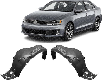 Set Of 2 Front Fender Liner Right Passenger & Left Driver Side Direct Replacement Compatible With 2013-2015 Honda Accord HO1249150 HO1248150 74100T2AA00 74150T2AA00