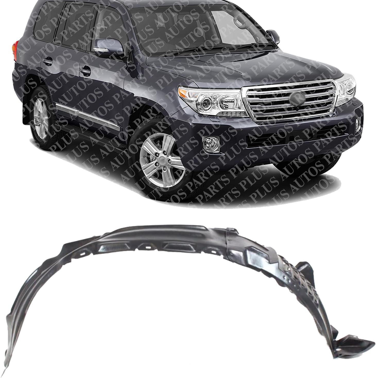 Front Fender Liner Rear Section Right Passenger Side Direct Replacement Compatible With 2008-2010 Toyota Land Cruiser TO1249154 5387560060