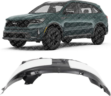 Front Fender Liner Left Driver Side Direct Replacement Compatible With 2021-2023 Kia Sorento KI1248170 86811R5000