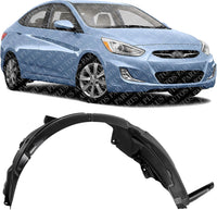 Front Fender Liner Right Passenger Side Direct Replacement Compatible With 2013-2017 Hyundai Accent HY1249136 868121R010