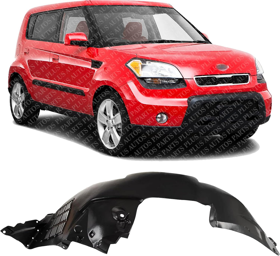 Front Fender Liner Right Passenger Side Direct Replacement Compatible With 2010-2011 Kia Soul KI1249115 868122K000