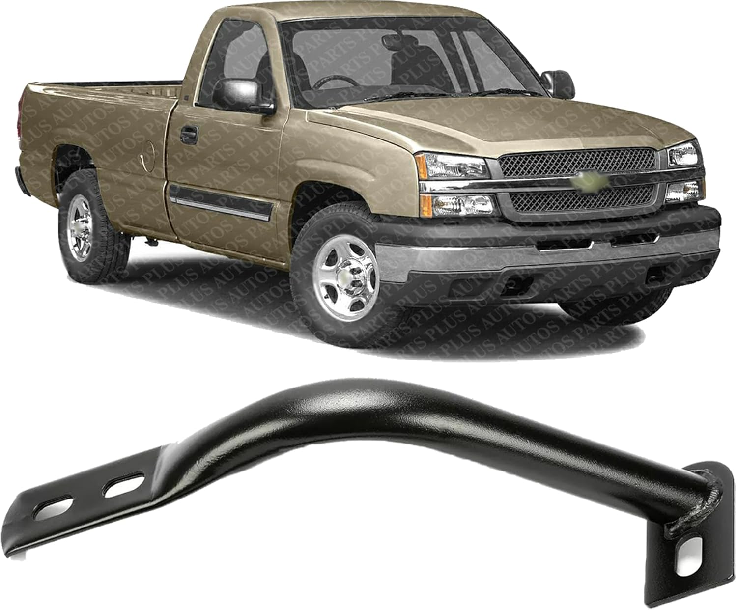 Front Bumper Outer Brace Bracket Steel Right Passenger Side Direct Replacement Compatible With 2003-2006 Chevrolet Silverado/GMC Sierra 1500 GM1067159 15184117