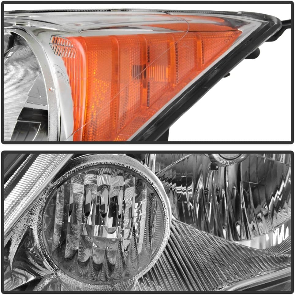 Set Of 2 Front Head Light Left Driver & Right Passenger Side Direct Replacement Compatible With 2007-2011 Honda CR-V HO2502129 HO2503129 33151SWAA01 33101SWAA01