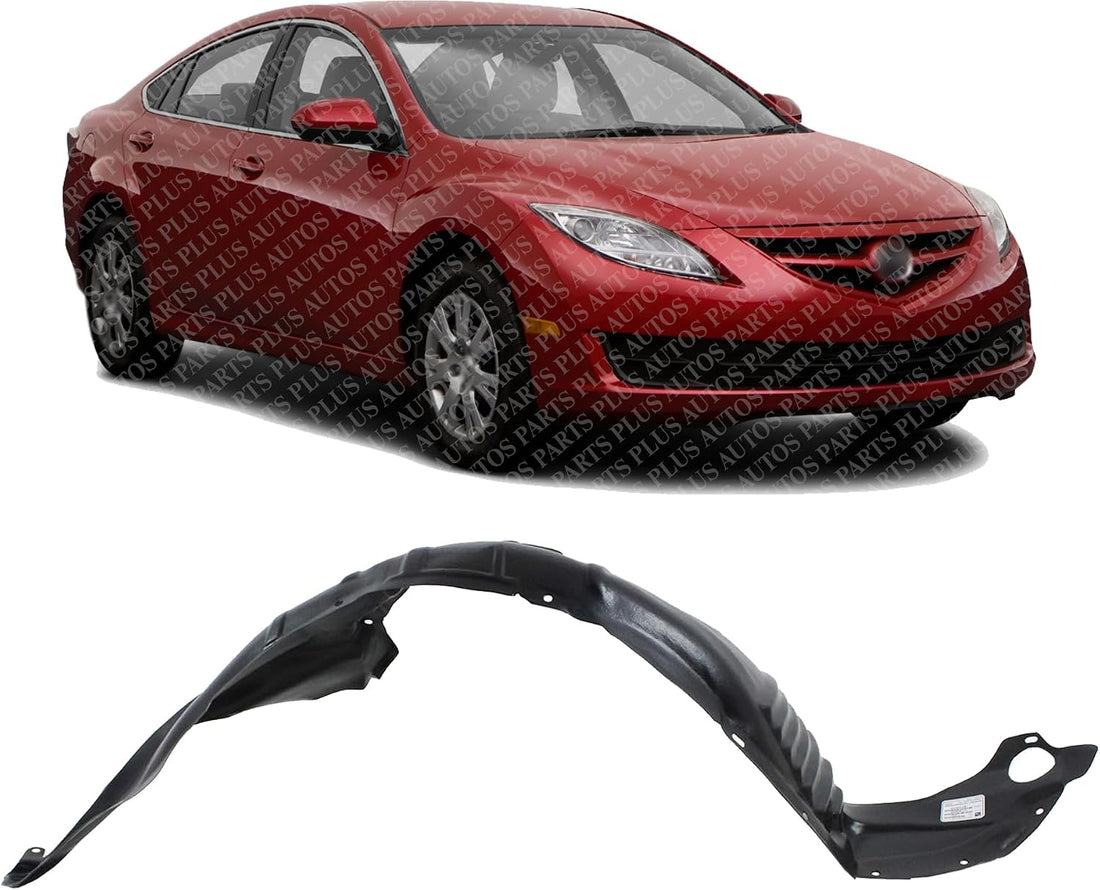 Front Fender Liner With Turbo Right Passenger Side Direct Replacement Compatible With 2006-2008 Mazda 6 MA1249132 GJ6A56130N