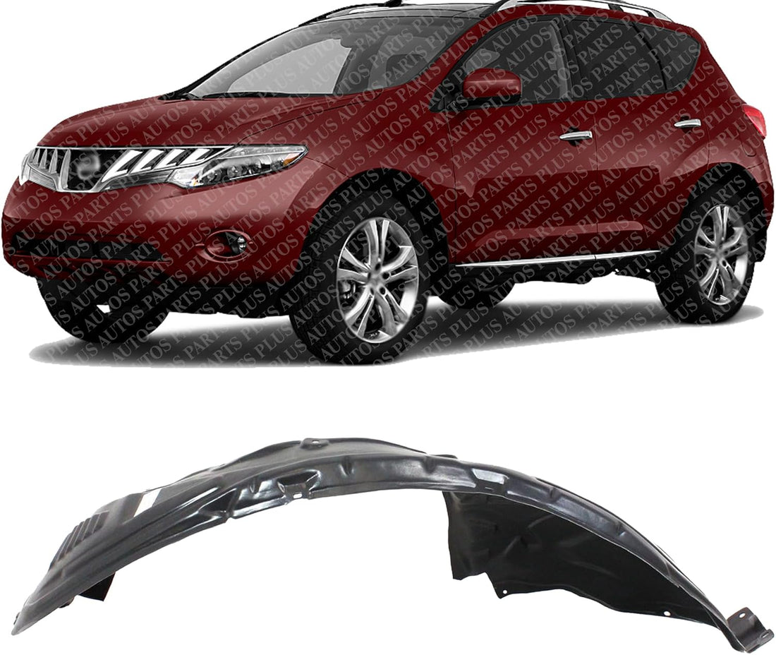Front Inner Fender Liner Left Driver Side Direct Replacement Compatible With 2009-2010 Nissan Murano NI1248118 638411AA0A