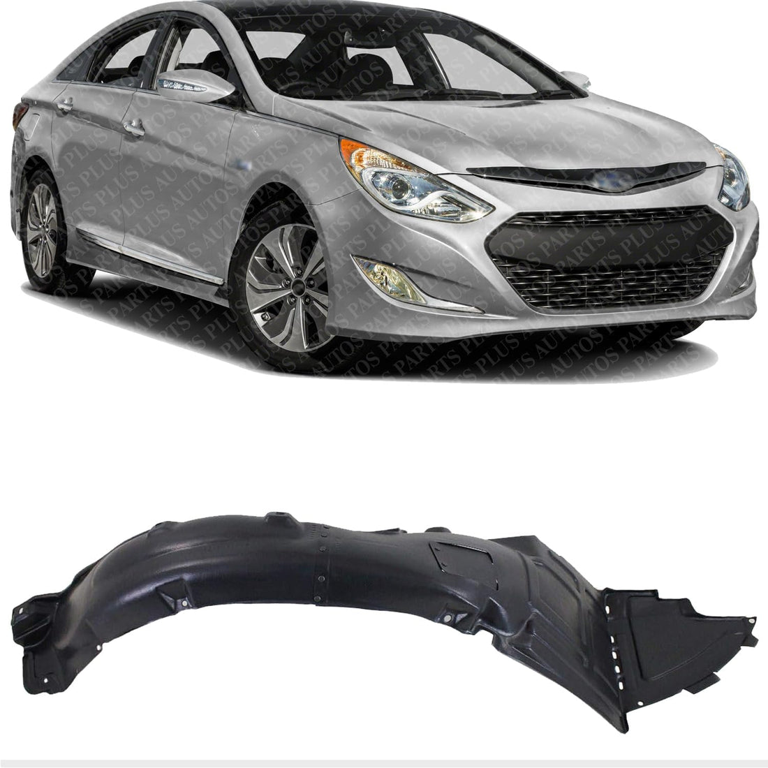 Front Fender Liner Right Passenger Side Direct Replacement Compatible With 2011-2015 Hyundai Sonata HY1249127 868124R000