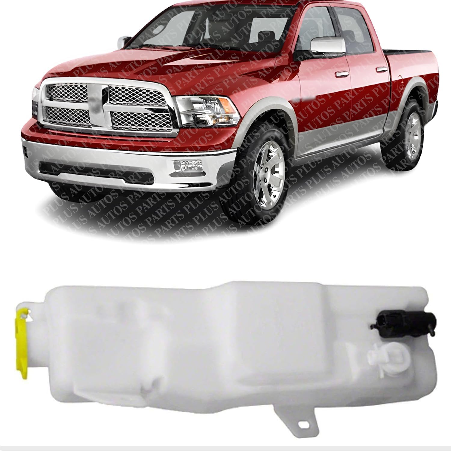 Washer Reservoir Assembly With Pump Cap & Sensor Direct Replacement Compatible With 2005 Dodge Ram CH1288198 55077476AC-PFM