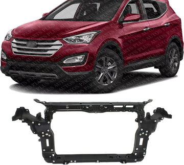 Front Radiator Support Plastic With Steel Direct Replacement Compatible With 2013-2018 Hyundai Santa Fe Sport HY1225172 641014Z100