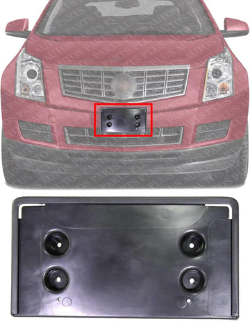 Front License Plate Bracket Direct Replacement Compatible with 2010-2016 Cadillac SRX GM1068130 25776408