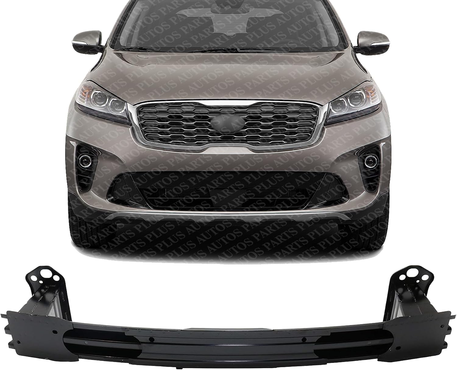 Front Bumper Reinforcement Steel Without Intelligent Cruise Control Direct Replacement Compatible With 2016-2020 Kia Sorento KI1006151 64900C6000