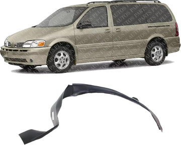 Front Fender Liner Left Driver Side Direct Replacement Compatible With 1997-2005 Chevrolet Venture / 1997-2004 Oldsmobile Silhouette GM1248149 10434828