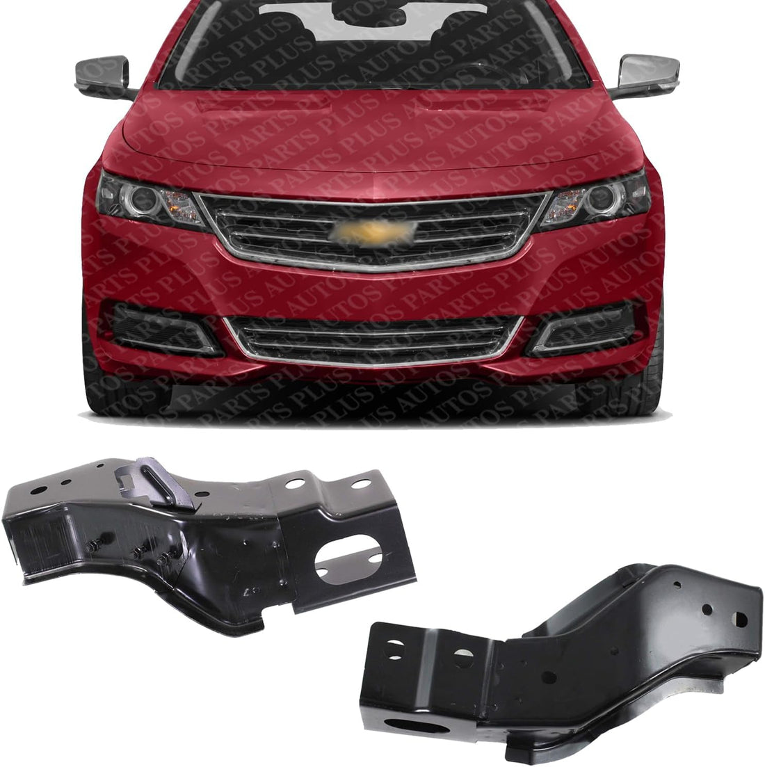 Set Of 2 Front Upper Radiator Support Tie Bar Steel Right & Left Side Direct Replacement Compatible With 2010-2016 LaCrosse / 2014-2020 Chevrolet Impala / 2013-2015 Malibu GM1225302
