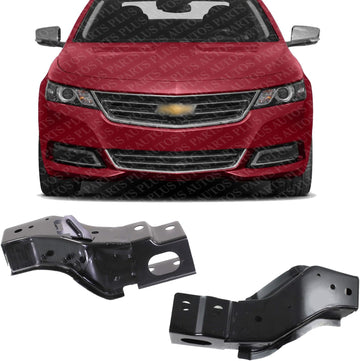 Set Of 2 Front Upper Radiator Support Tie Bar Steel Right & Left Side Direct Replacement Compatible With 2010-2016 LaCrosse / 2014-2020 Chevrolet Impala / 2013-2015 Malibu GM1225302