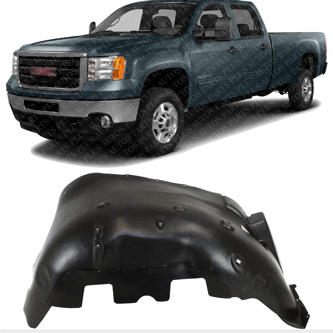 Front Fender Liner Left Driver Side Direct Replacement Compatible With 2011-2014 GMC Sierra 2500HD 3500HD GM1248233 22739802
