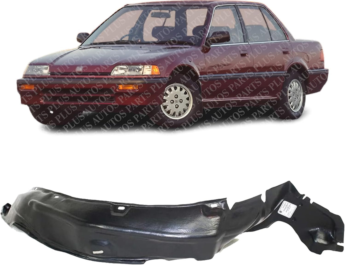 Front Fender Liner Left Driver Side Direct Replacement Compatible With 1988-1991 Honda Civic HO1248108 74151SH3010
