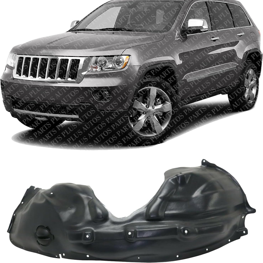 Front Fender Liner Left Driver Side Direct Replacement Compatible With 2012-2016 Jeep Grand Cherokee CH1248193 68138805AD-PFM