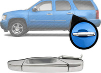 Rear Exterior Door Handle Chrome Left Driver Side Direct Replacement Compatible with 2007-2013 Chevrolet Silverado 1500 2500 3500HD GM1520130 22738725