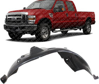 Front Fender Liner Left Driver Side Direct Replacement Compatible With 2008-2010 Ford F-Series Super Duty FO1248135 8C3Z16055C