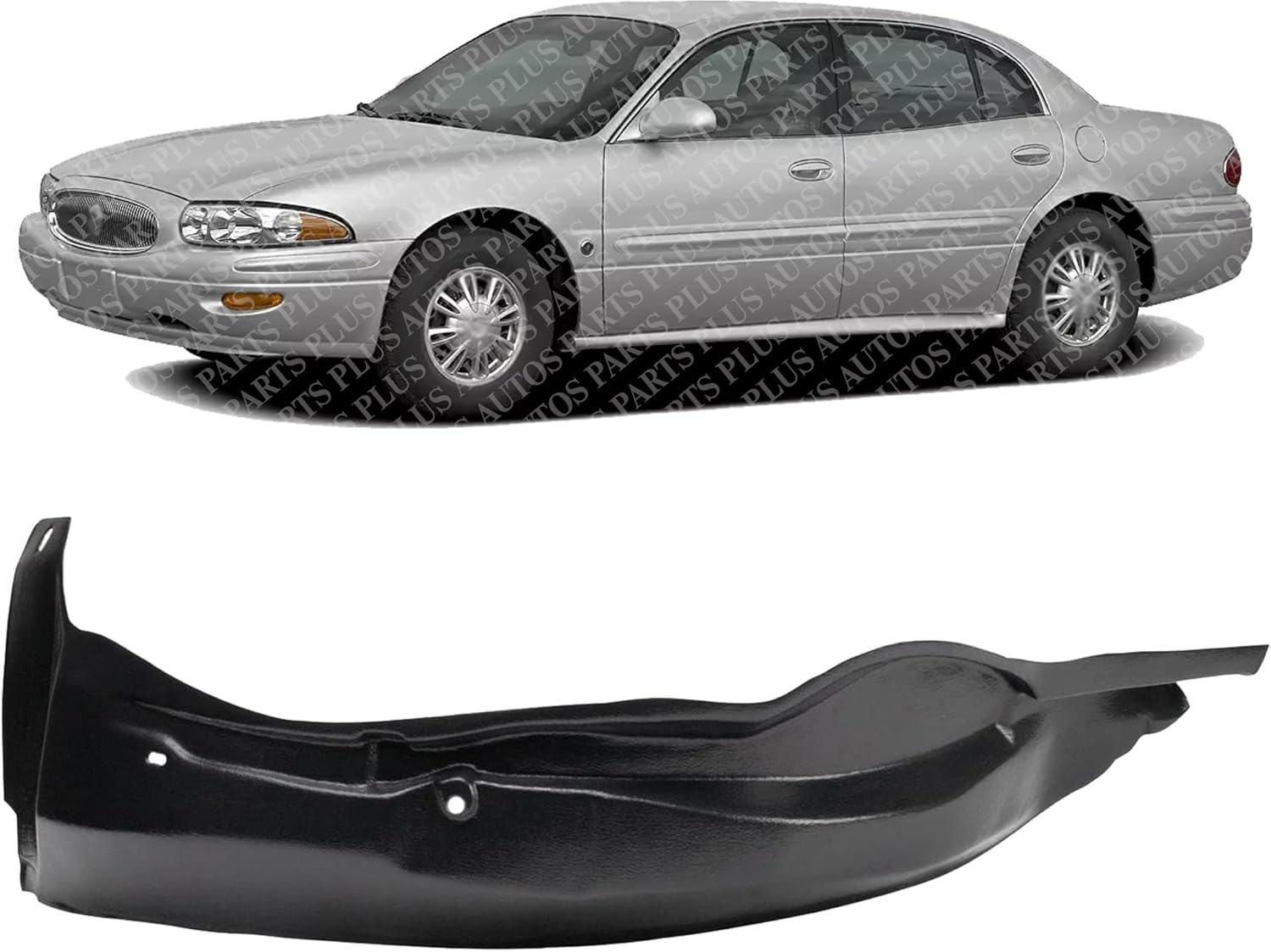 Front Fender Liner Left Driver Side Direct Replacement Compatible With 2000-2005 Buick LeSabre GM1248128 25717844