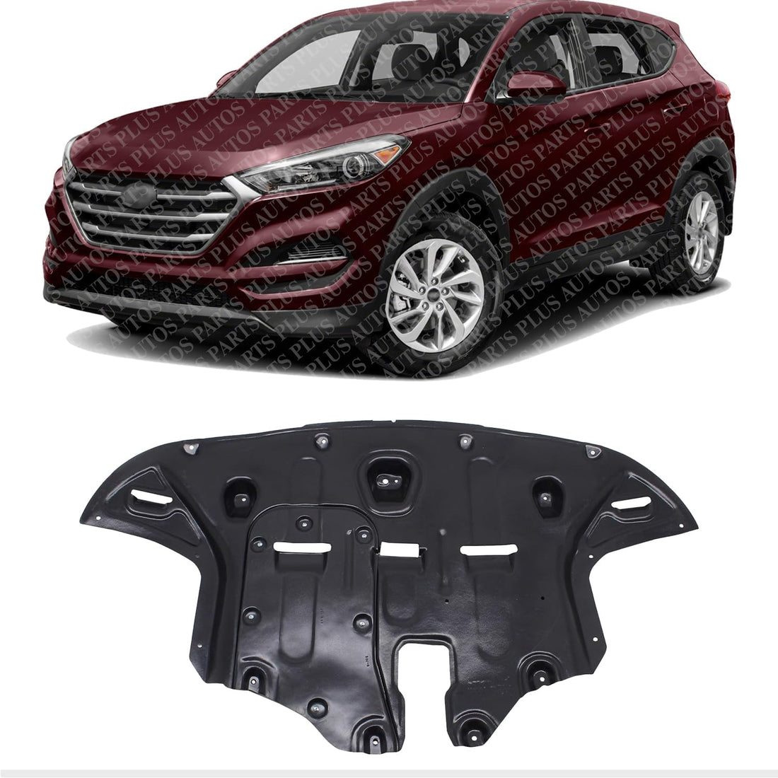 Front Engine Splash Shield Direct Replacement Compatible With 2016-2021 Hyundai Tucson HY1228190 29110D3600-PFM