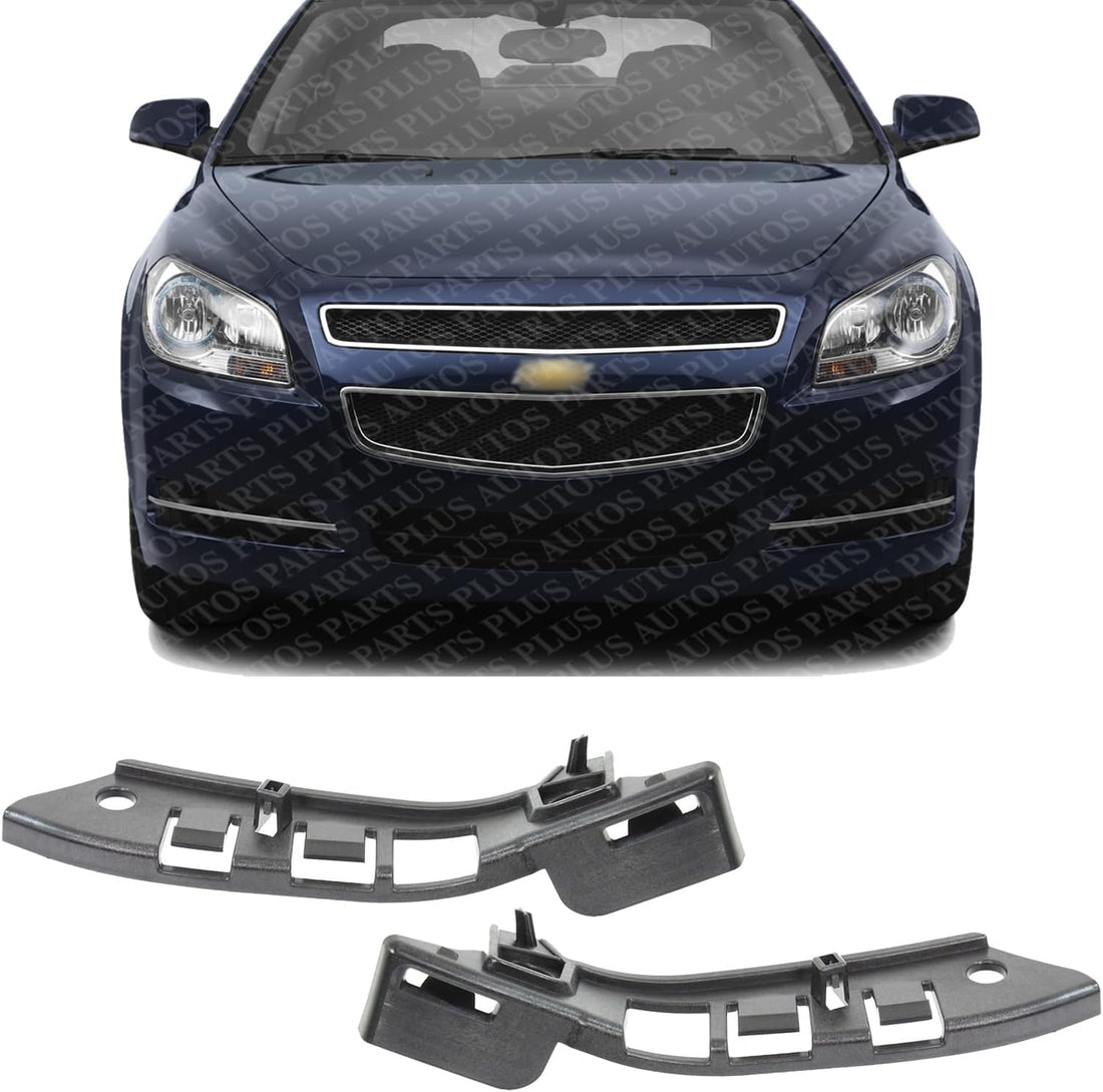Set Of 2 Front Bumper Outer Cover Bracket Plastic Left Driver & Right Passenger Side Direct Replacement Compatible With 2008-2012 Chevrolet Malibu GM1033121 GM1032121