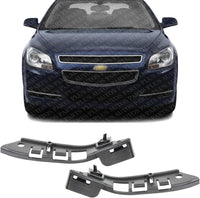 Set Of 2 Front Bumper Outer Cover Bracket Plastic Left Driver & Right Passenger Side Direct Replacement Compatible With 2008-2012 Chevrolet Malibu GM1033121 GM1032121