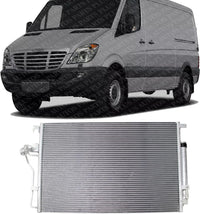 Front A/C Condenser Aluminum Core Direct Replacement Compatible With 2007-2009 Dodge Sprinter / 2007-2013 Freightliner / 2010-2021 Mercedes Benz Sprinter 2500 3500 CH3030247