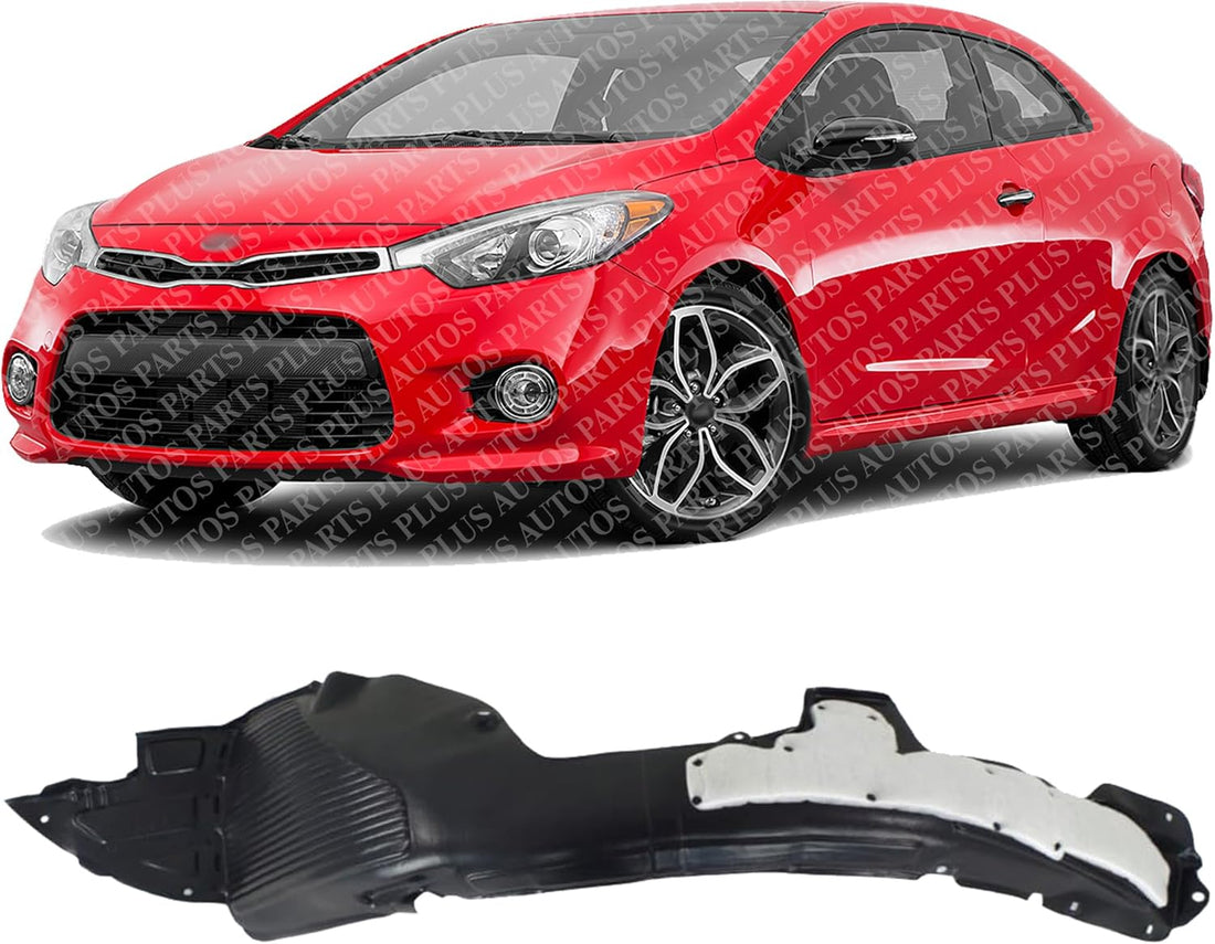 Front Fender Liner Left Driver Side Direct Replacement Compatible With 2014-2016 Kia Forte Koup / Forte5 KI1248128 86811A7200