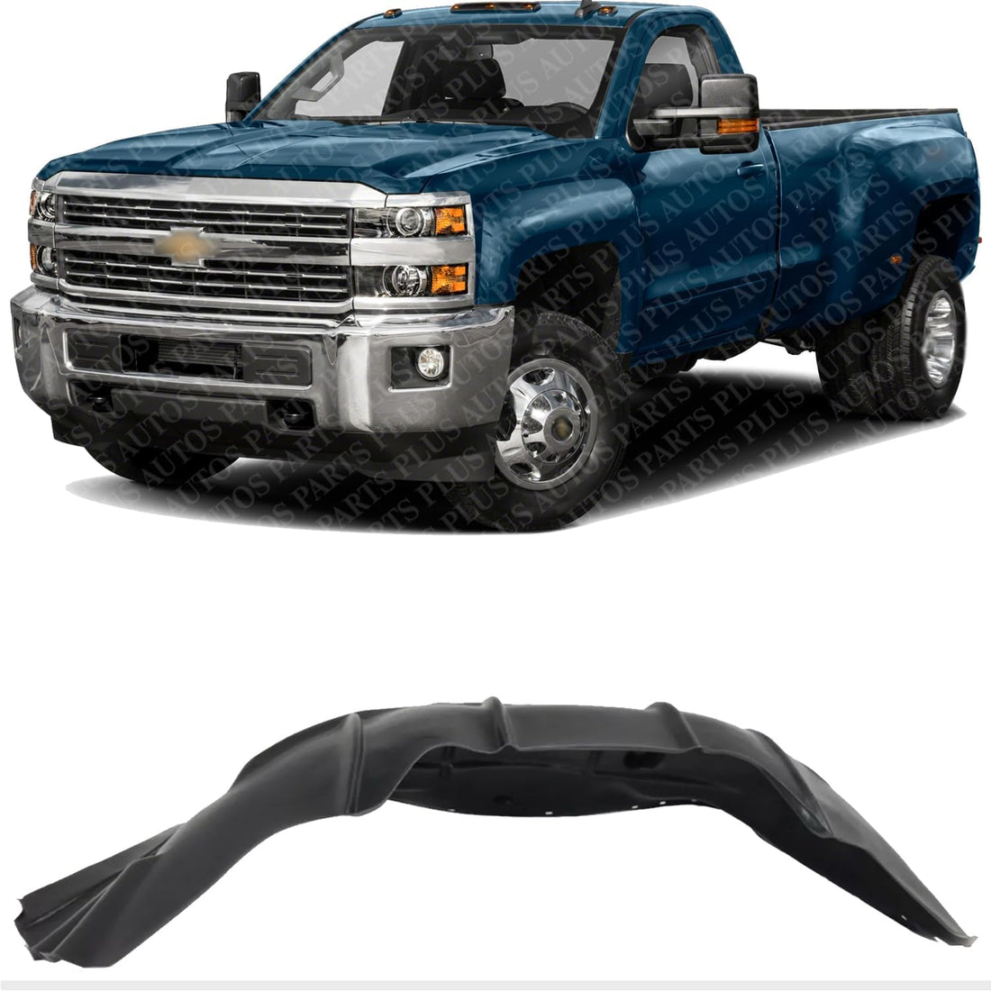 Front Fender Liner Left Driver Side Direct Replacement Compatible With 2015-2019 Chevrolet Silverado 2500HD 3500HD GM1248249 22763675