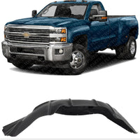 Front Fender Liner Left Driver Side Direct Replacement Compatible With 2015-2019 Chevrolet Silverado 2500HD 3500HD GM1248249 22763675