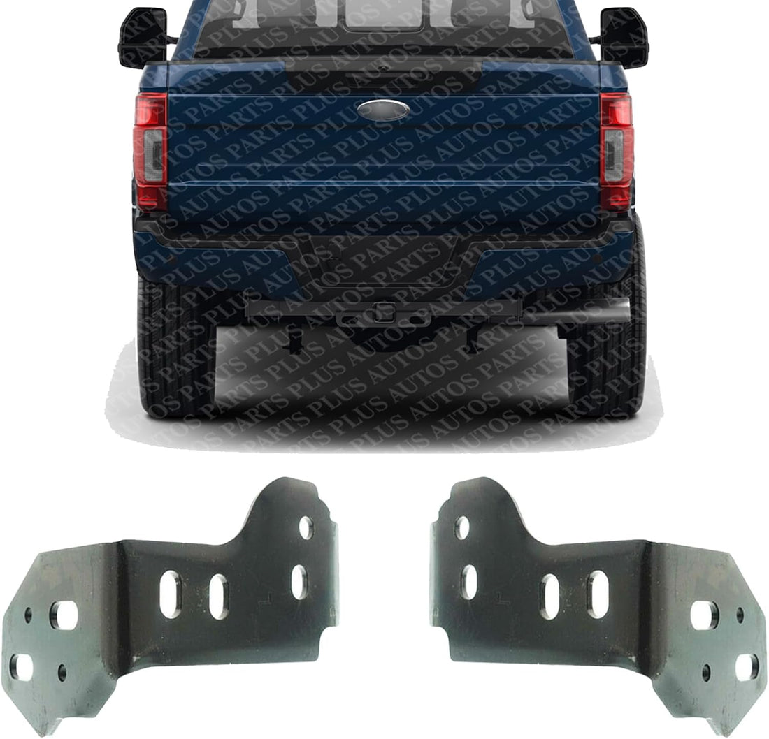 Set of 2 Rear Bumper Outer Bracket Left Driver & Right Passenger Side Direct Replacement Compatible with 2017-2022 Ford F-Series Super Duty FO1167204 FO1166204 HC3Z17787A HC3Z17788A