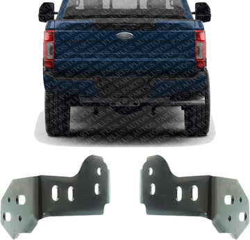 Set of 2 Rear Bumper Outer Bracket Left Driver & Right Passenger Side Direct Replacement Compatible with 2017-2022 Ford F-Series Super Duty FO1167204 FO1166204 HC3Z17787A HC3Z17788A