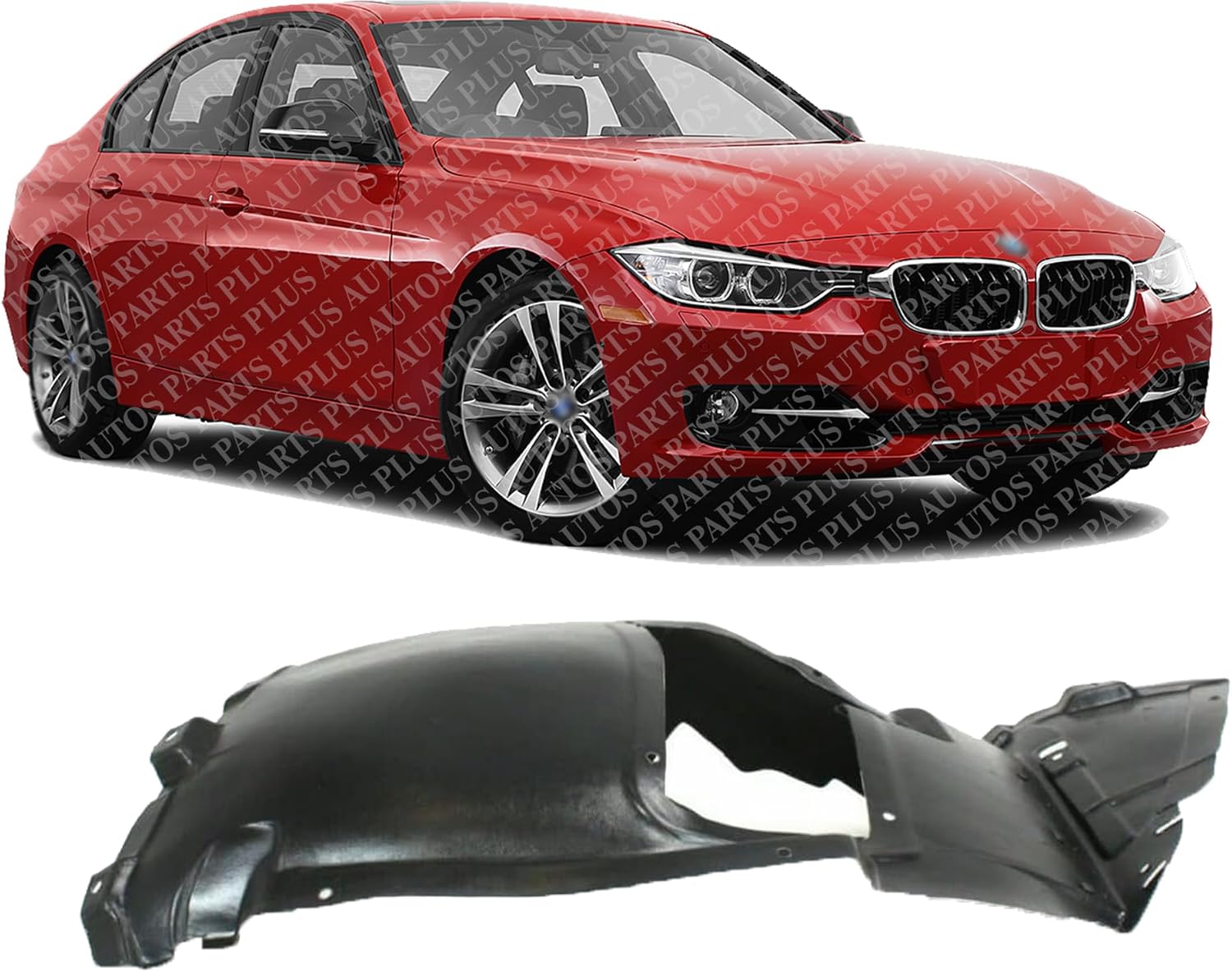 Front Section Fender Liner Right Passenger Side Direct Replacement Compatible With 2007-2013 BMW 3-Series BM1251119 BM1251118 51717162832