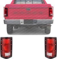 Set OF 2 Tail Light Lens And Housing With Outer Black Trim Left Driver & Right Passenger Side Direct Replacement Compatible With 1987-1996 Dodge Dakota CH2800111 CH2801111 55076439