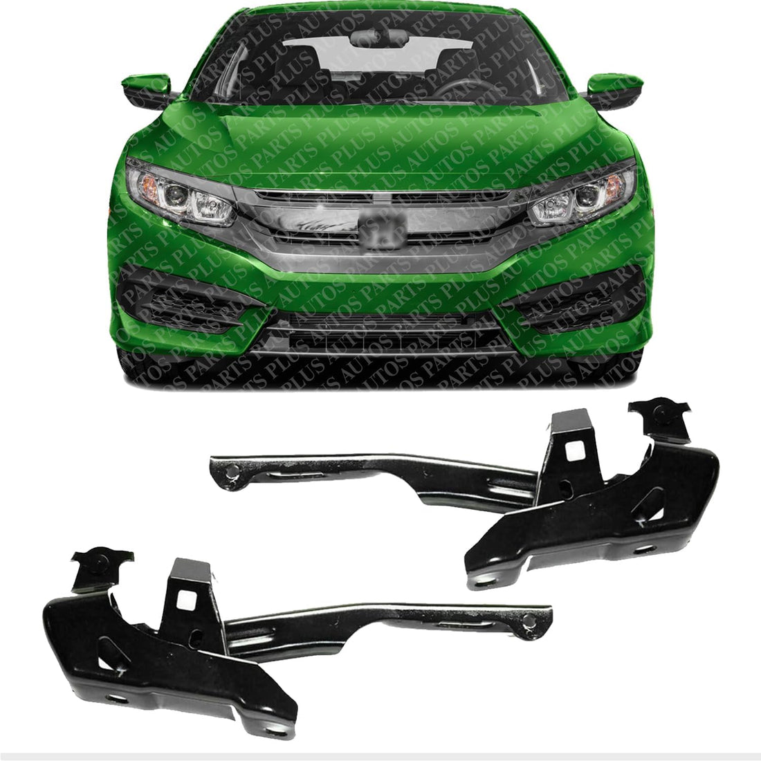 AUTOS PARTS PLUS Set Of 2 Front Hood Hinge Left Driver & Right passenger Side Direct Replacement Compatible With 2016-2021 Honda Civic HO1236144...
