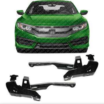 AUTOS PARTS PLUS Set Of 2 Front Hood Hinge Left Driver & Right passenger Side Direct Replacement Compatible With 2016-2021 Honda Civic HO1236144...
