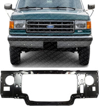Front Radiator Support Assembly Steel Direct Replacement Compatible With 1987-1991 Ford F-Series FO1225124 F1TZ16138F