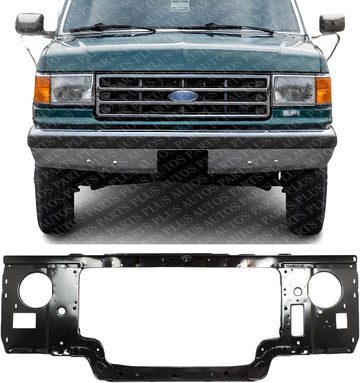 Front Radiator Support Assembly Steel Direct Replacement Compatible With 1987-1991 Ford F-Series FO1225124 F1TZ16138F