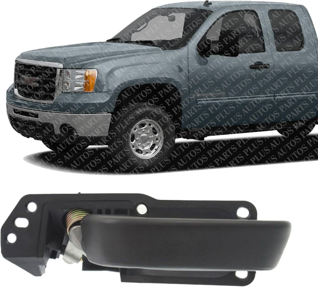 Front Interior Door Handle Textured Left Driver Side Direct Replacement Compatible with 2007-2013 GMC Sierra/Chevrolet Silverado 1500/2007-2014 2500HD 3500 20833606